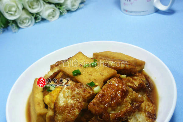 煎豆腐烧荷叶蛋