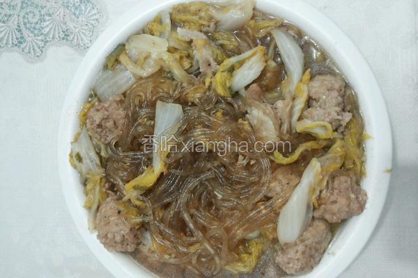 白菜肉丸粉丝煲
