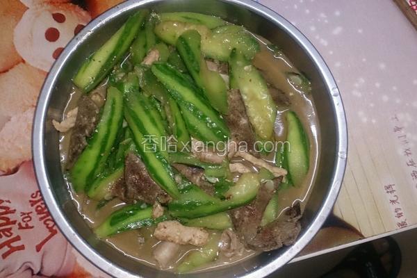 猪杂炒丝瓜