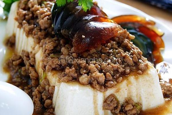 肉末皮蛋拌豆腐