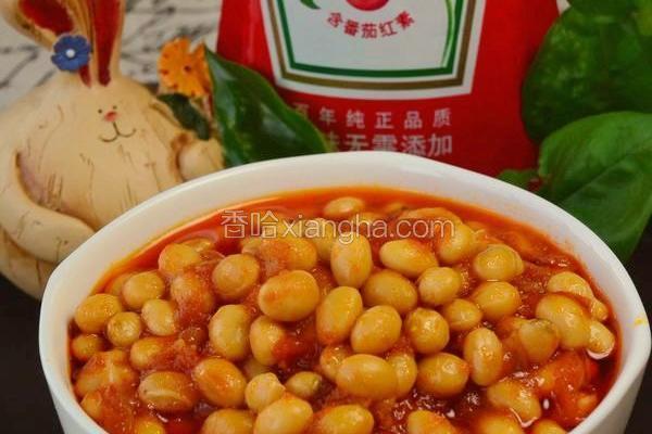 茄汁焖黄豆