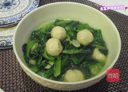 小白菜烩鱼丸的做法图解4