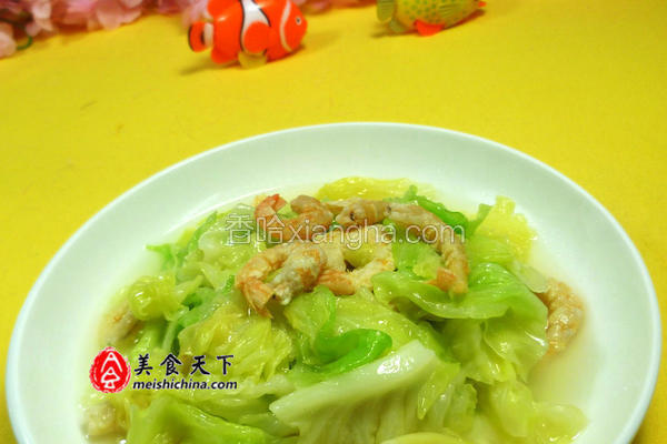 开洋炒圆白菜