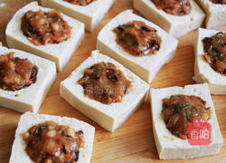 香菇肉末蒸酿豆腐的做法图解6