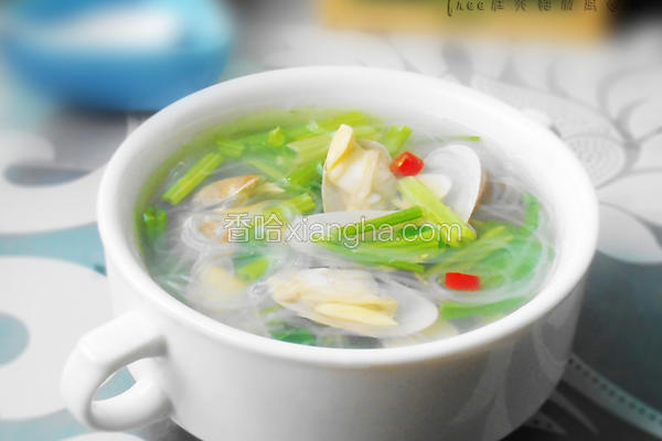 芹菜粉丝花蛤汤