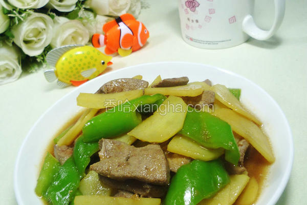 青椒土豆炒猪肝