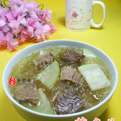 牛肉蒲瓜粉丝汤的做法[图]