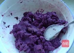 豆浆紫薯豆沙饼的做法图解7