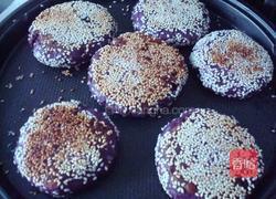 豆浆紫薯豆沙饼的做法图解16