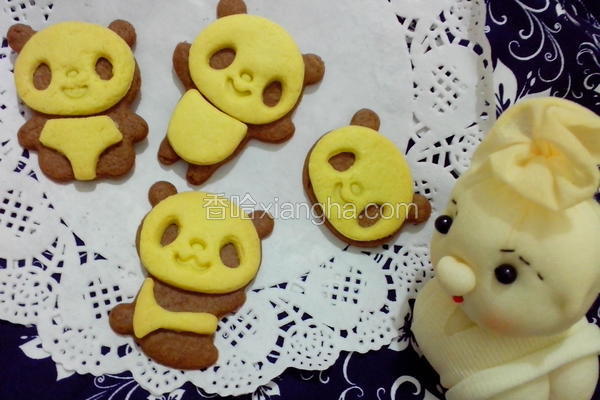 立体熊猫饼干