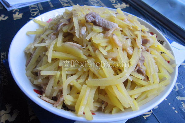 肉丝虾皮炒土豆丝