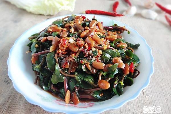 水豆豉拌马齿苋