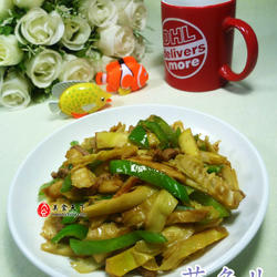 青椒里脊肉炒笋尖的做法[图]