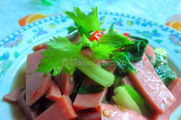 香菜炒香肠