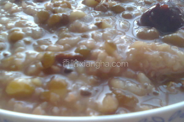 绿豆红枣核桃粥