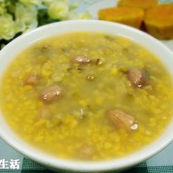 玉米花生绿豆粥的做法[图]