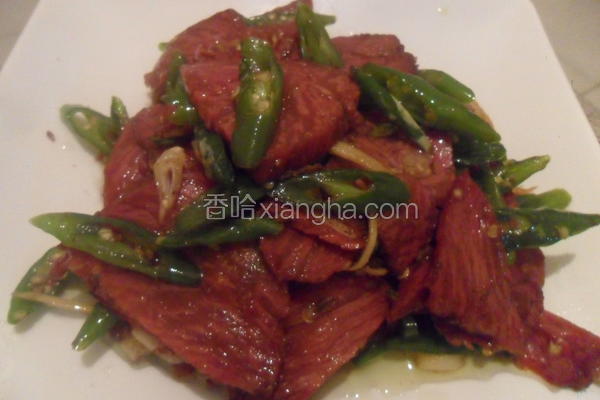 青椒炒卤牛肉
