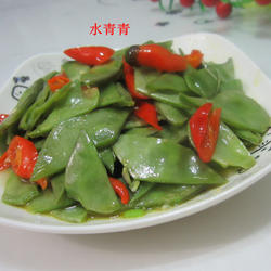 青炒紫眉豆的做法[图]