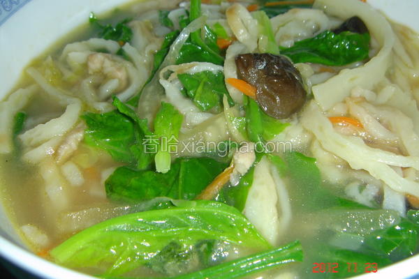 肉丝烩饼