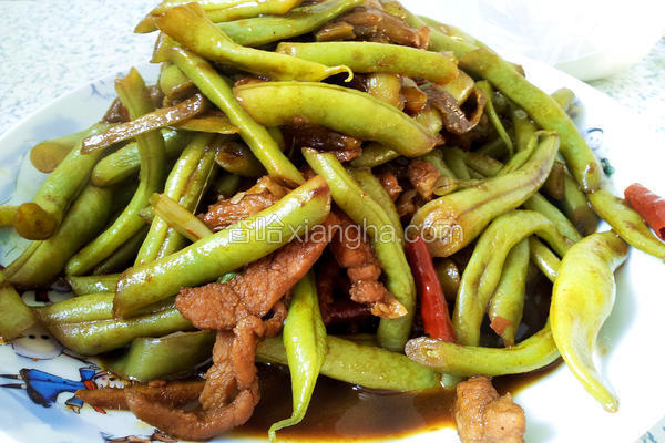 豆角炒肉