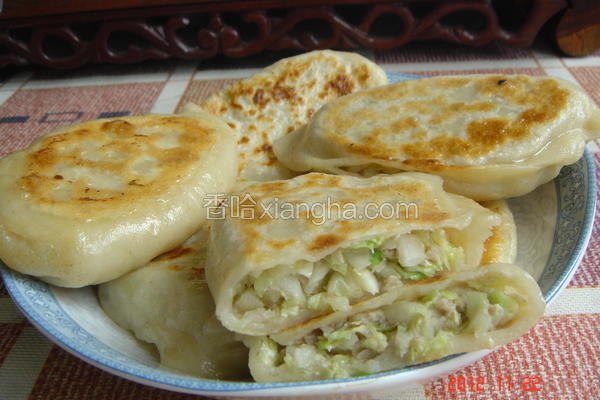 白菜肉末馅饼
