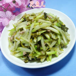 肉末雪菜炒蒲瓜的做法[图]