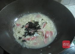 白菜炝汤面的做法图解9