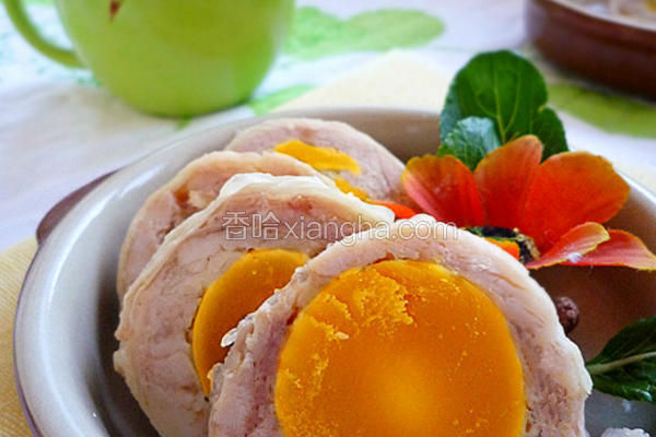 咸蛋黄鸡腿卷
