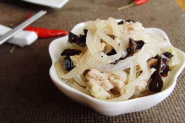 肉丝木耳白菜