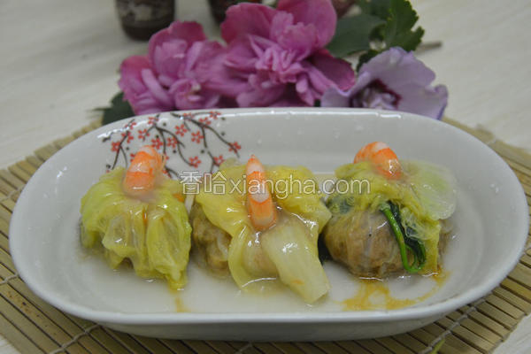鮮蝦白菜石榴包的做法,第2张 鮮蝦白菜石榴包的做法,鮮蝦白菜石榴包,第2张