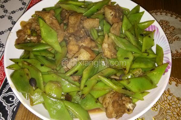 刀豆炒鸡块