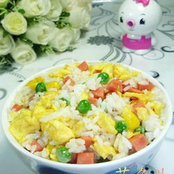 三色鸡蛋炒饭的做法[图]