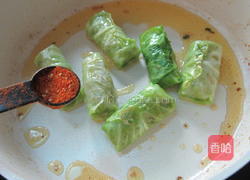 香煎翠绿包菜卷的做法图解11