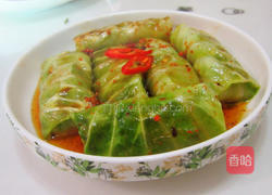 香煎翠绿包菜卷的做法图解13
