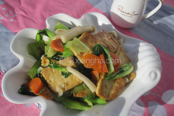 油菜炒豆腐