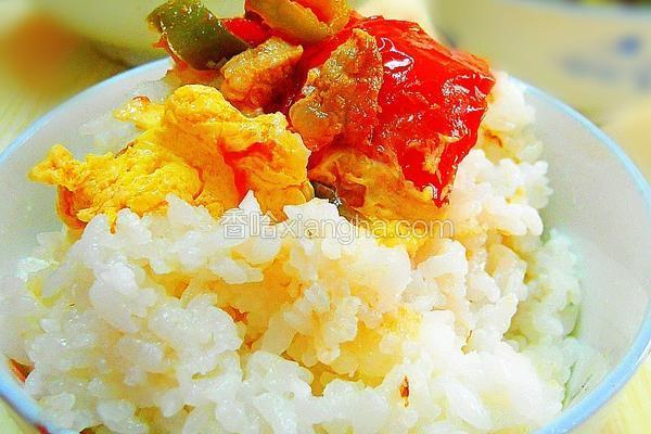 柿子肉丁蛋花汤