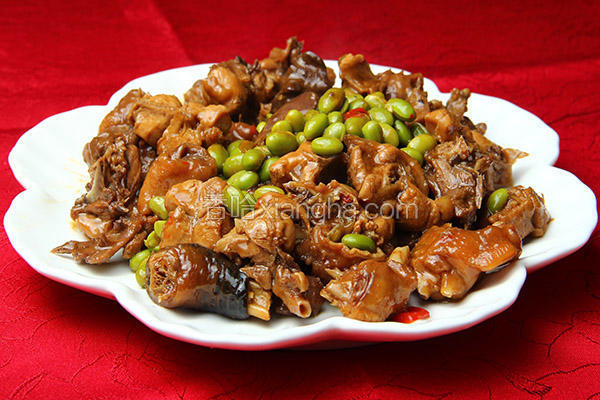 毛豆烧土鸡
