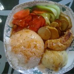 杏鲍菇鸡汁盖浇饭的做法[图]