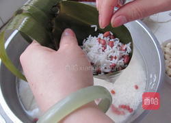 红豆蜜枣粽的做法图解5