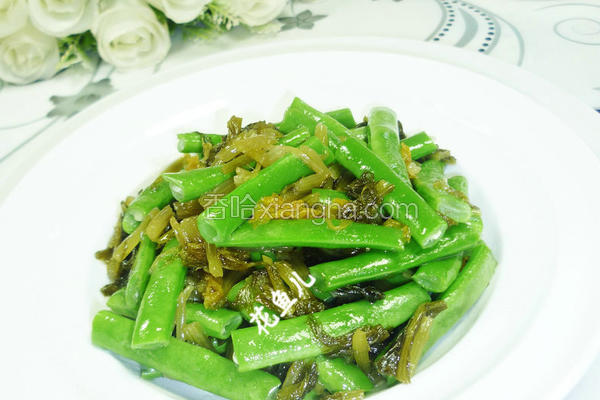 咸菜炒梅豆