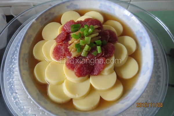 豆腐蒸香肠