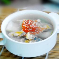 冬瓜双花海鲜汤的做法[图]
