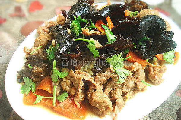 胡萝卜炒肉片