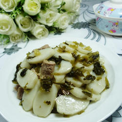 雪菜里脊肉炒年糕的做法[图]