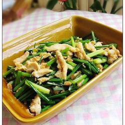 韭苔鸡丝的做法[图]