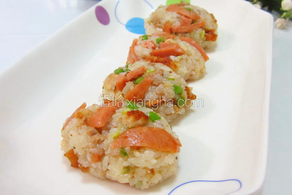 腊肉火腿饭团