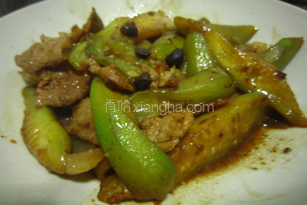 豉香肉片炒丝瓜