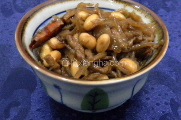黄豆炒水芥丝