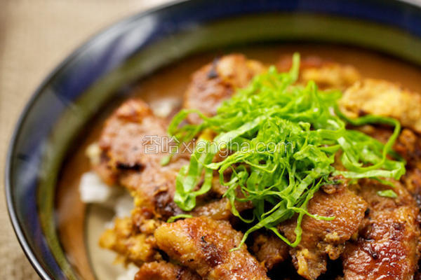 猪颈肉盖饭