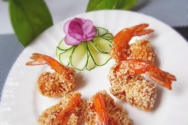 黄金芙蓉虾的精选做法